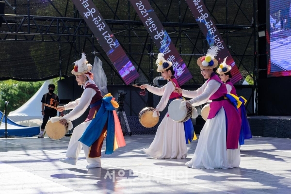 ▲2021 천안흥타령춤축제 명인 공연 모습