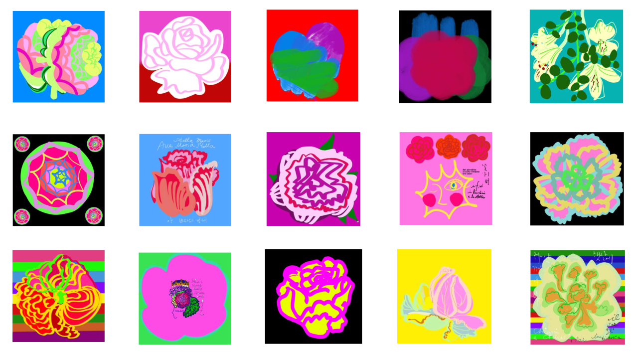 ▲별 꽃 아이 Satrs Flowers Children, i-pad drawing, 2023